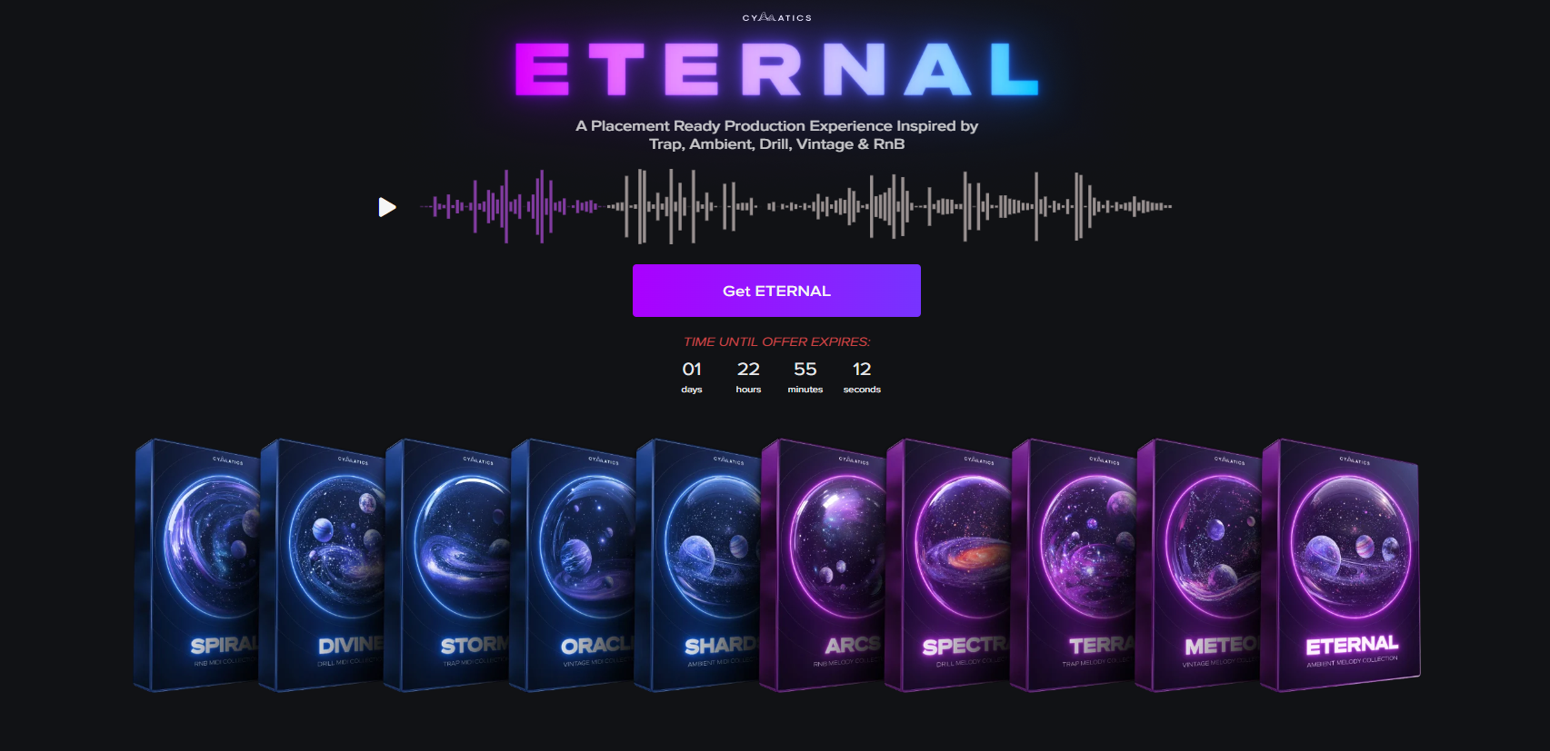 【Cymatics厂牌Trap&RnB多风格采样包】Cymatics – ETERNAL LAUNCH EDITION