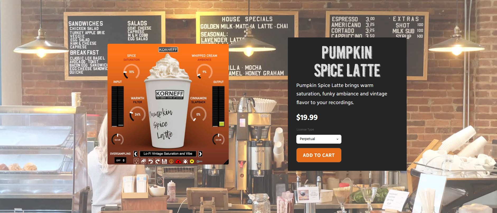 【人声复古饱和度效果插件】Korneff Audio – Pumpkin Spice Latte v1.0.2